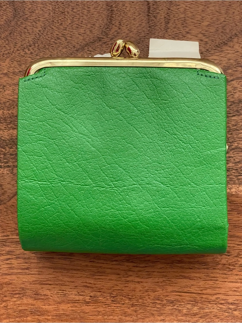 PRINCESS GARDNER Vintage Spring Green Leather Princess Tri-Partite French Purse - Picture 4 of 11